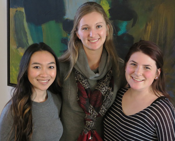 Chi Na Moua '17, Courtney Kirkeide '17, and Nicole Szyszka '17