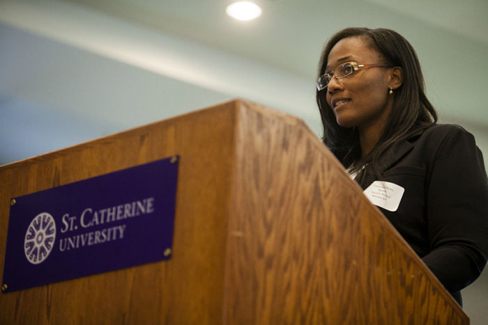Panelist Carmeann Foster '08, MSW'12
