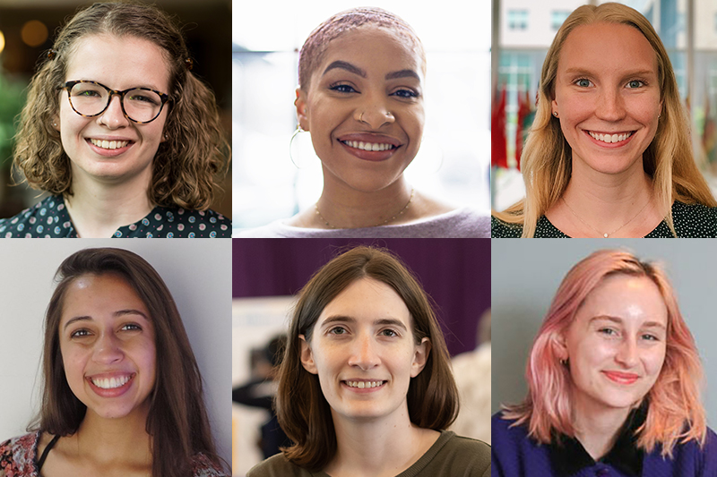 Compilation image of the six Fulbright semi-finalists.