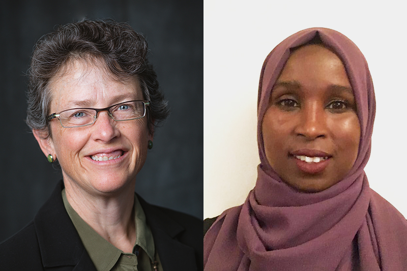 St. Kate's public health associate professor Kari Hartwig, DrPH and former MPH graduate student, Fatma Mohamed MPH '18