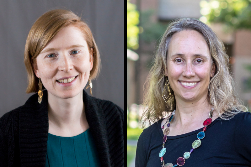 Headshots of Caroline Krafft (left) and Kristine West (right)