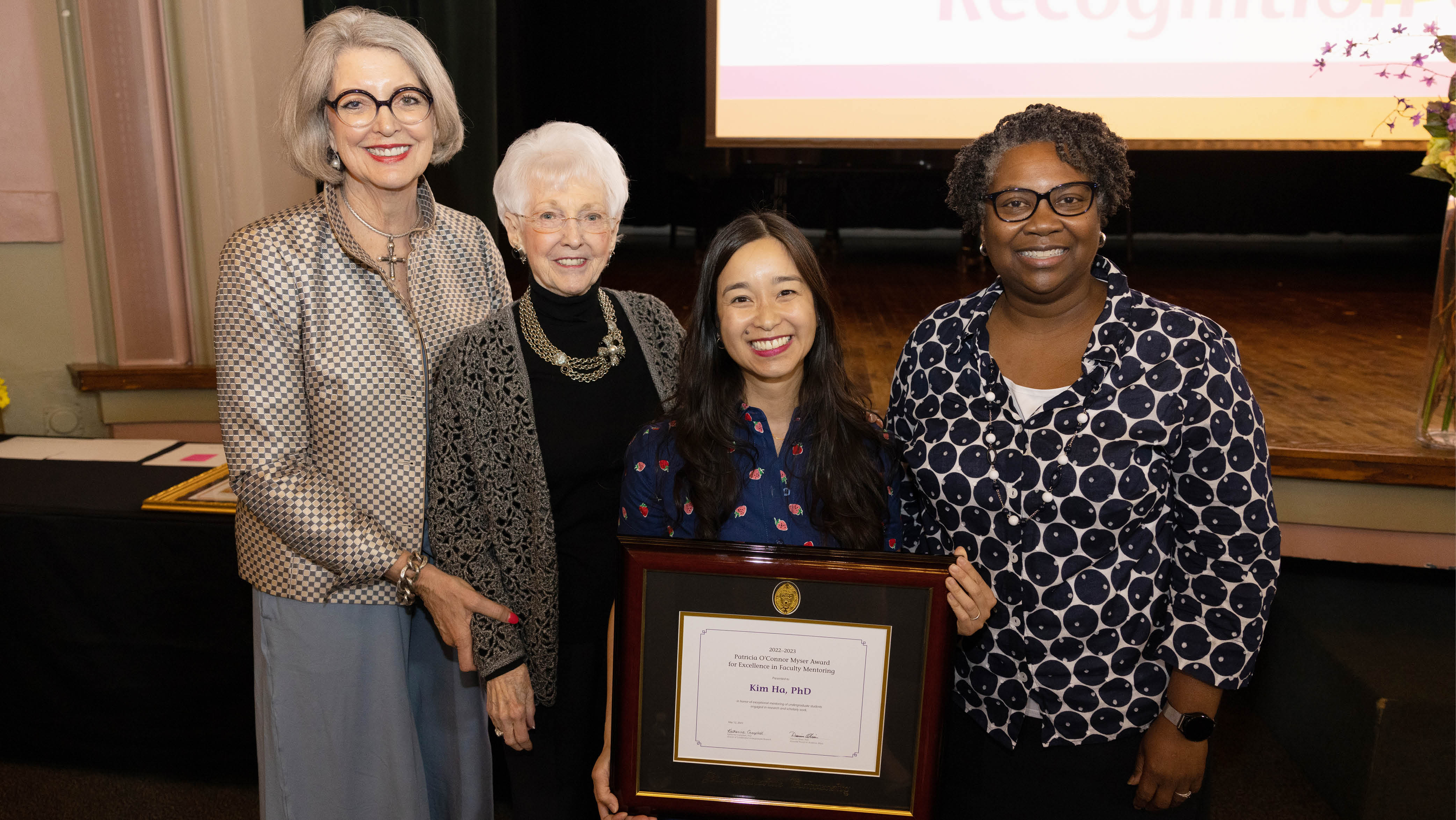 Presenting the Patricia O'Connor Myser Award 