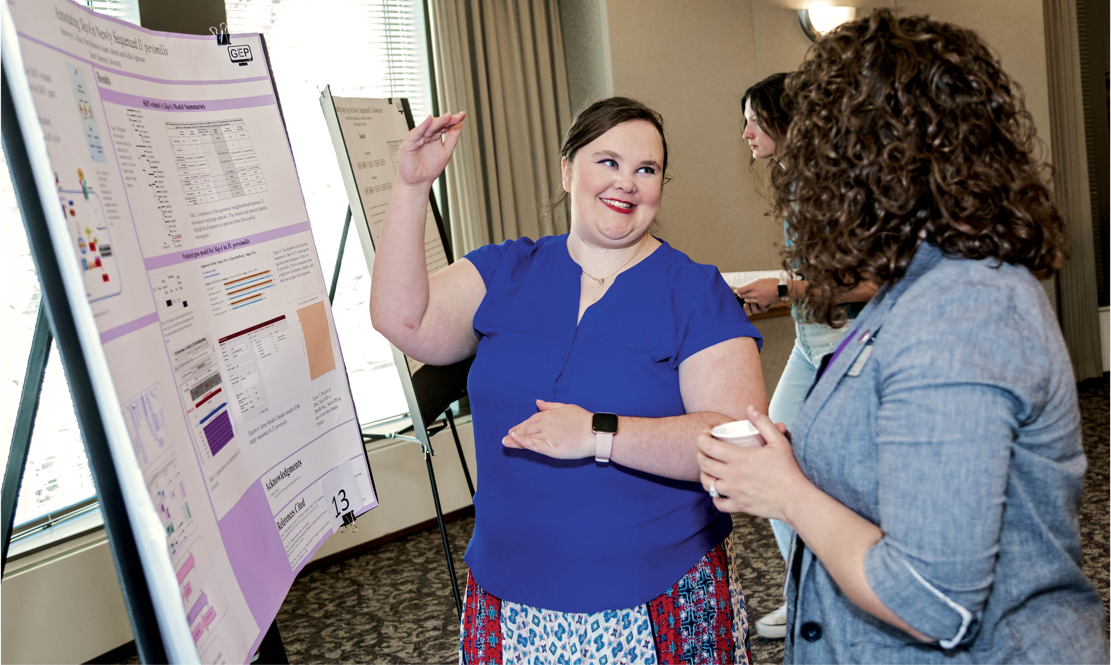 A student presents their research