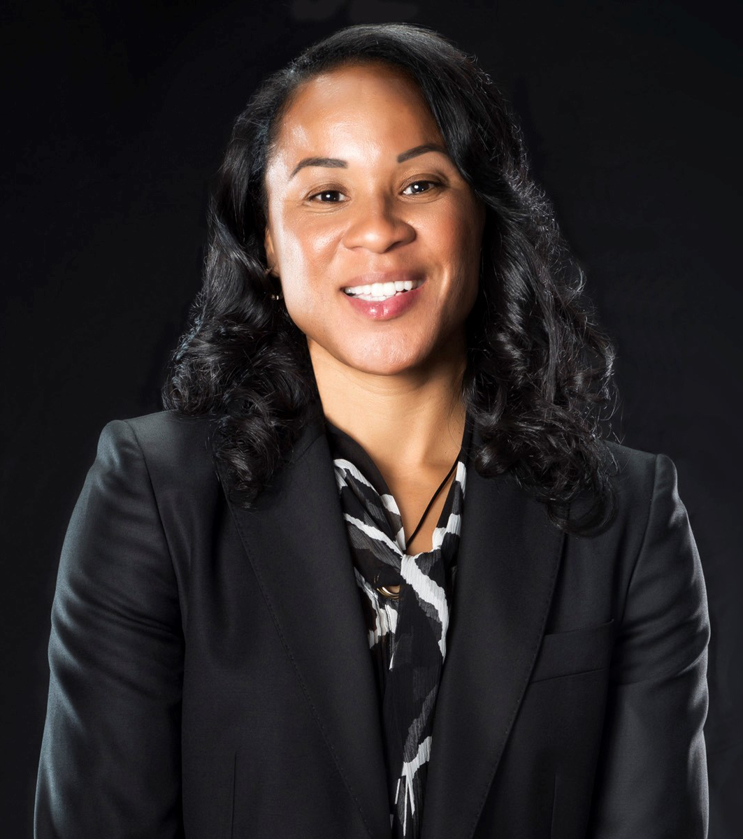 A photo of athlete and coach Dawn Staley