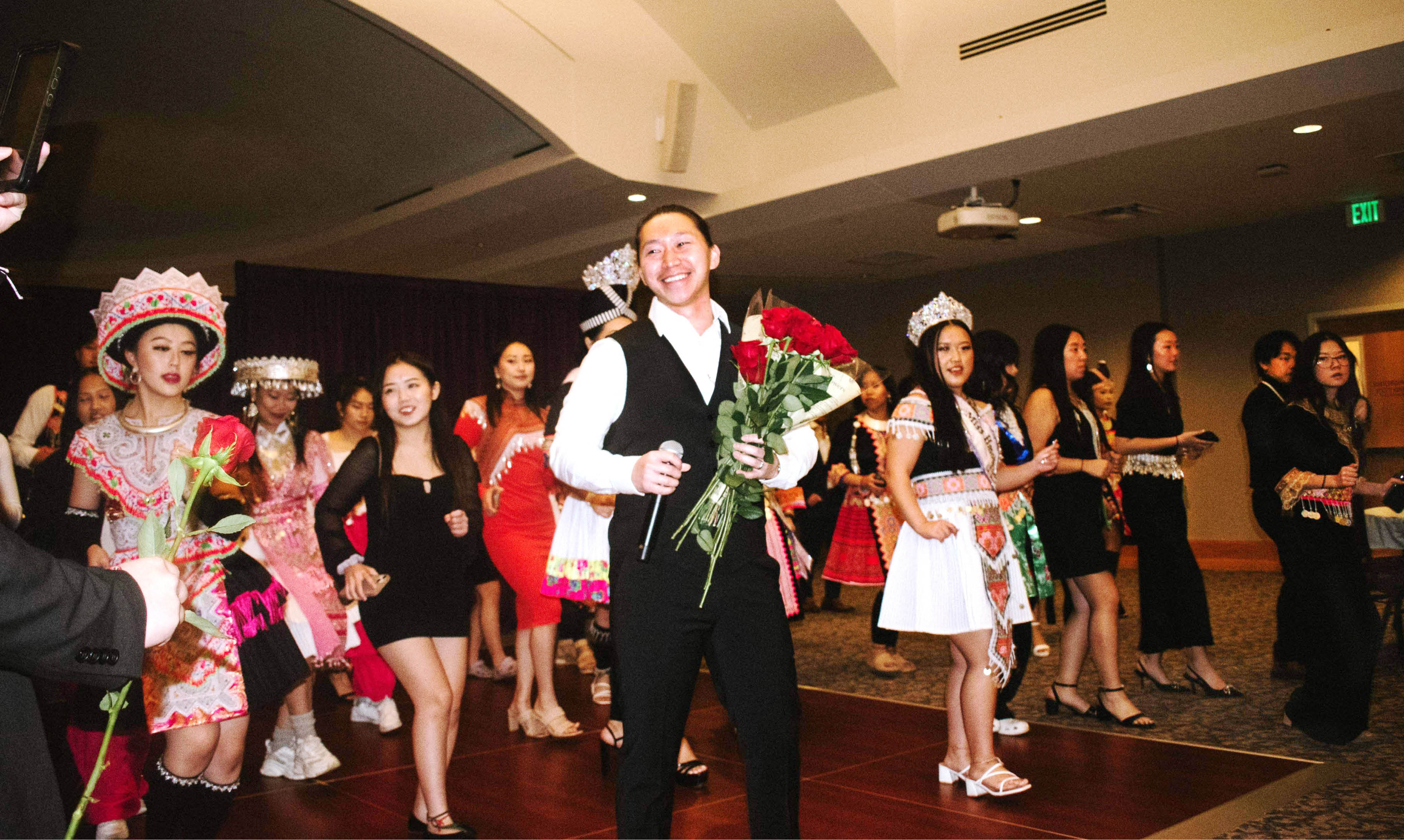 Dancing on ballroom floor