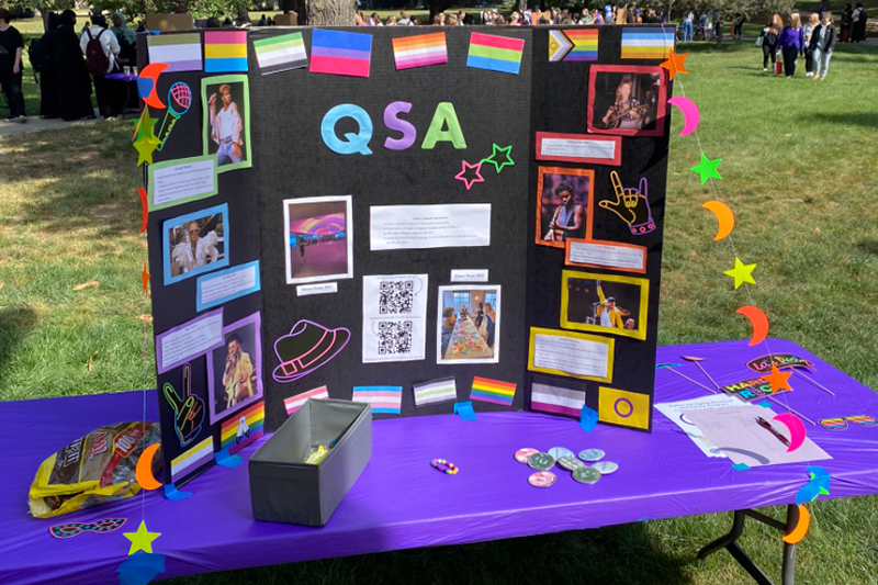 Informational display at outdoor event