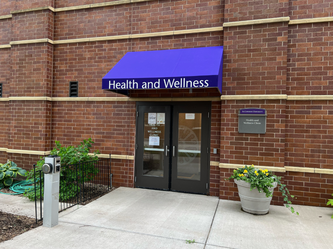 Entrance of the Health and Wellness clinic on campus