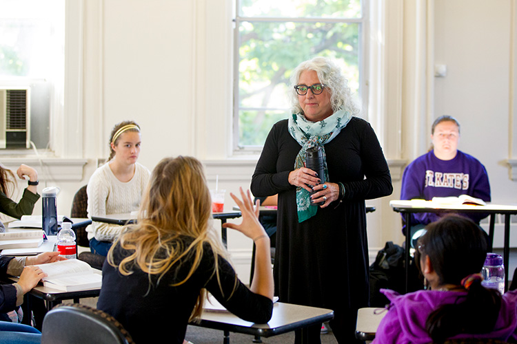 St Kate's students in an English seminar