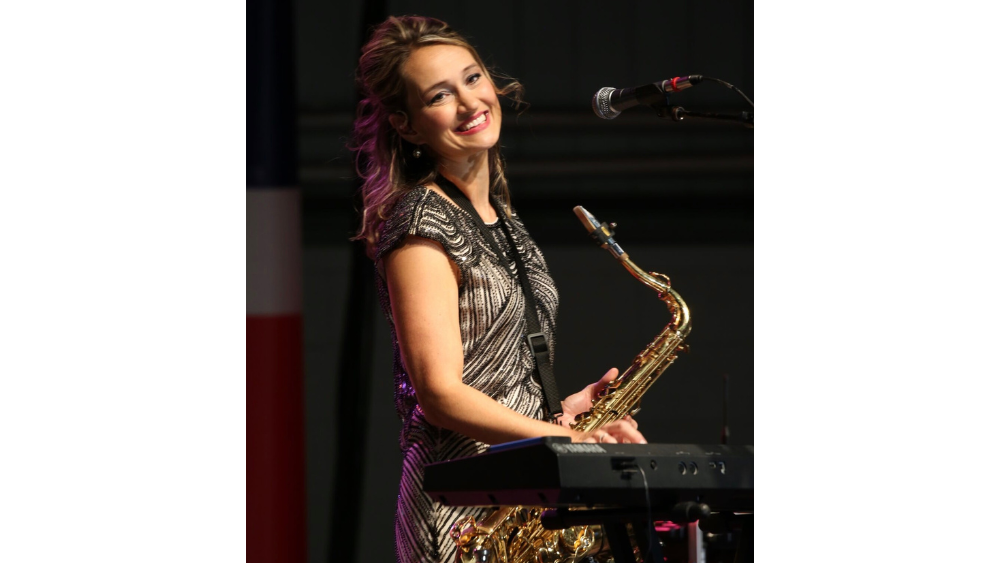 Mollie B with Saxaphone