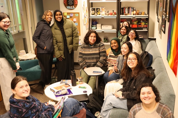 Students gather at the Centers
