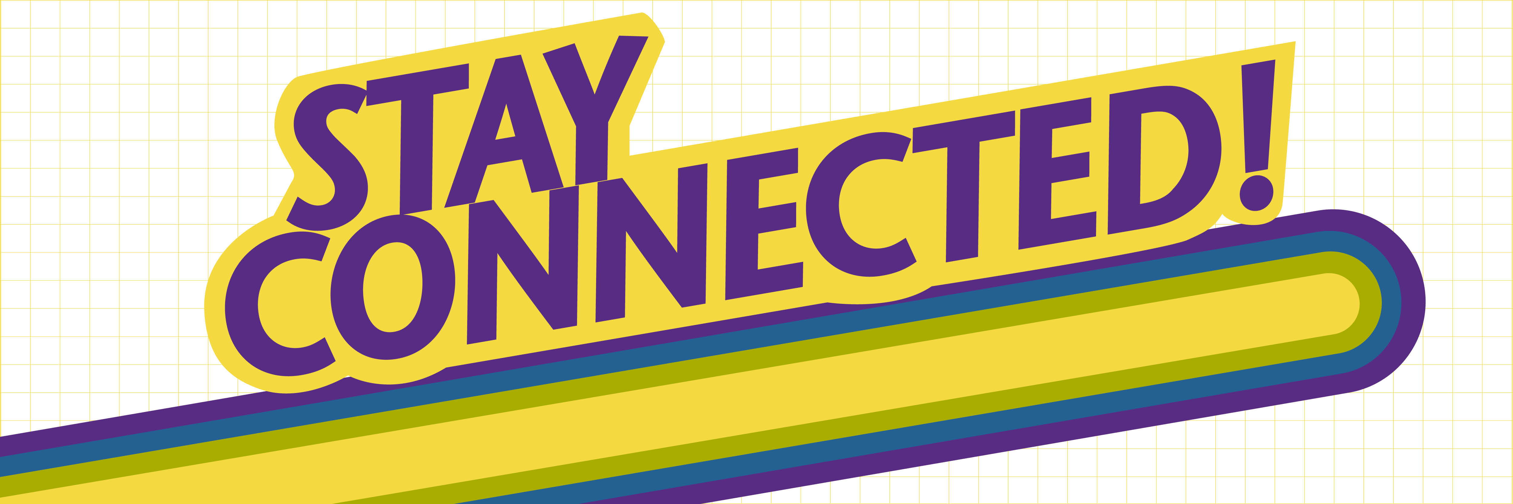 Yellow and purpe Next Steps Banner: Stay connected to St. Kate's on the next stage of your journey.