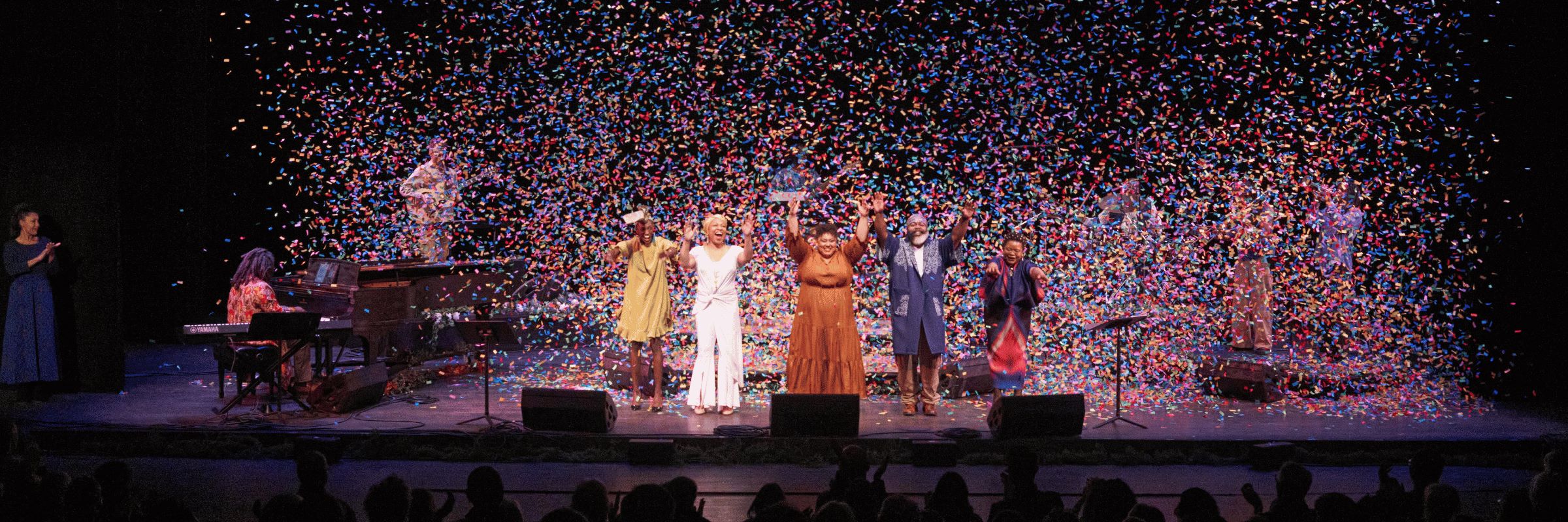 The Sound of Black Music artists on stage at The O'Shaughnessy