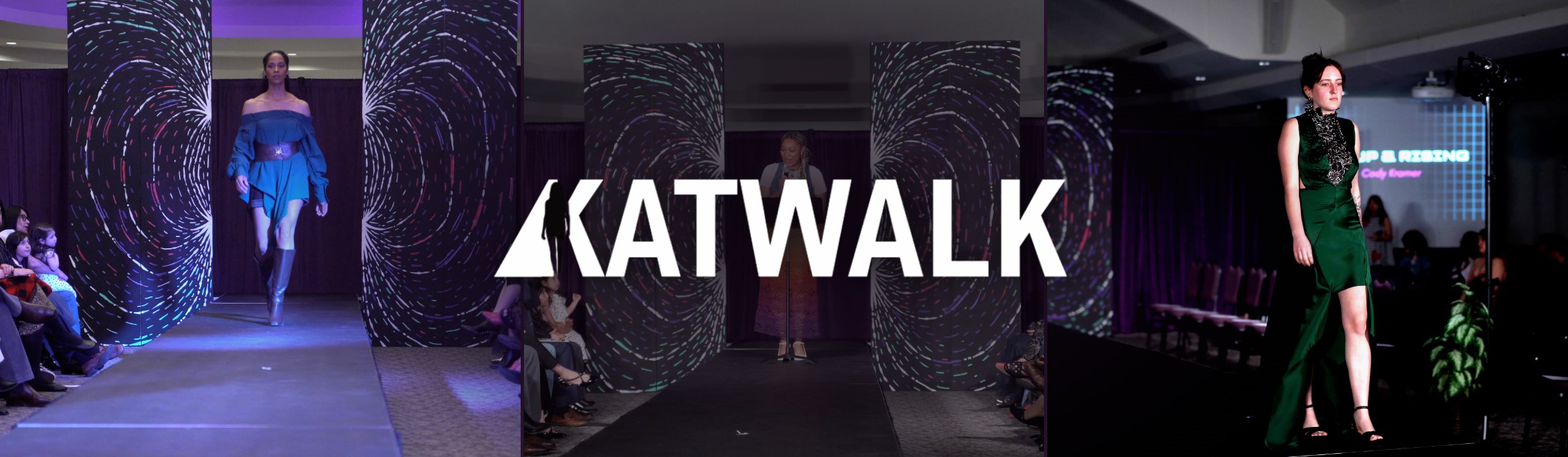 collage of models walking down runway, with "Katwalk" headline over images