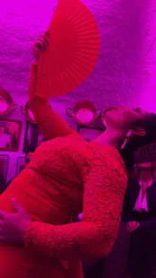 Woman dancing Flamenco