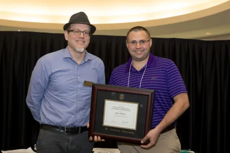 Associate Professor James Wollack (right) with Professor Daron Janzen