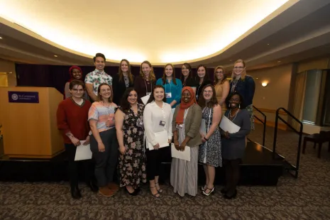 Student recipients at the 2019 Honors and Awards ceremony.