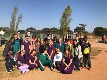St. Kate's team with Zambian colleagues