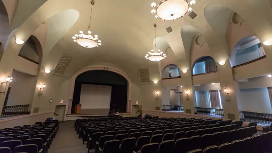 Jeanne de Arc Auditorium from the back left looking onto the stage