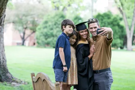 Family celebrates accomplishment