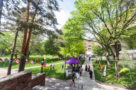 Panoramic view of GradWalk