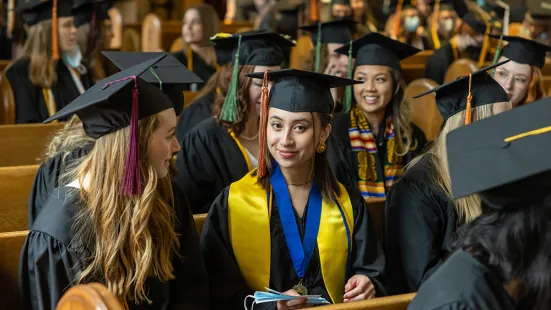 Graduates gather at Our Lady of Victory Chapel