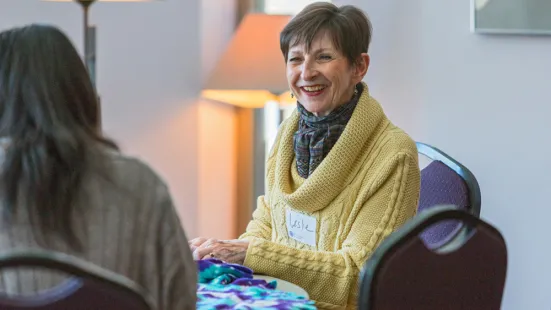 Woman smiling