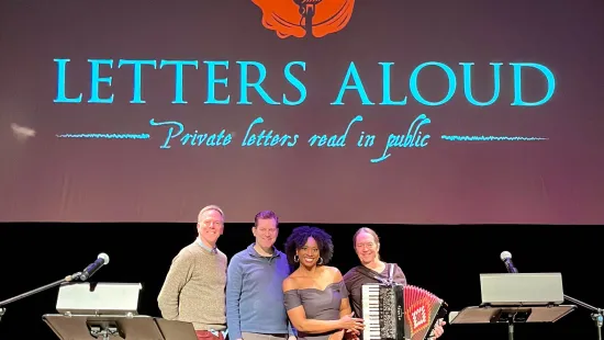 Letters aloud cast photo on stage