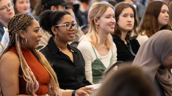 Students sit in the audience at the Honors and Awards ceremony. 