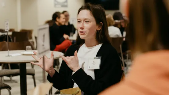 Attendee participating in speed networking 