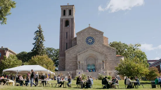 A front view of Our Lady of Victory Chapel.