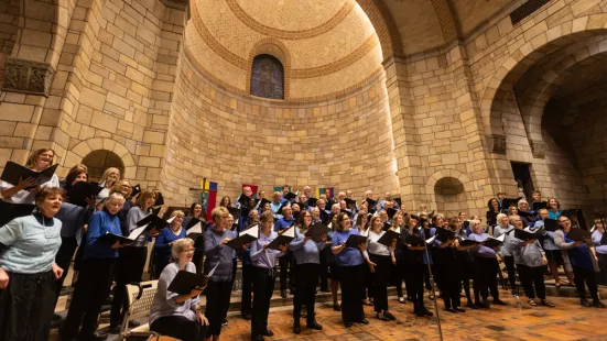 A wider view of a choir in the Chapel.