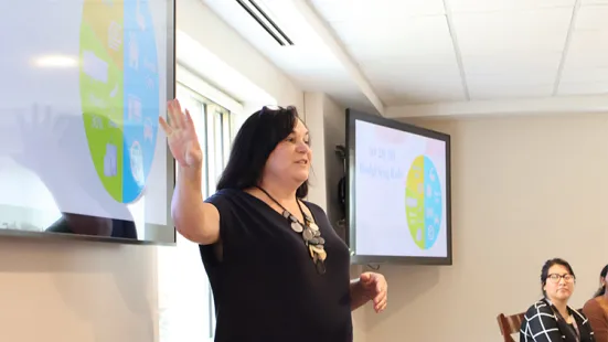 Presenter discusses budgeting.