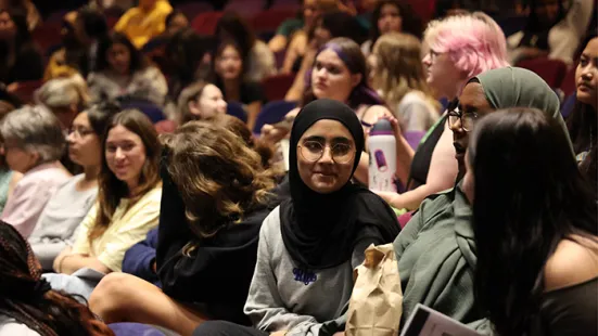 Students at the event engaged in discussion.
