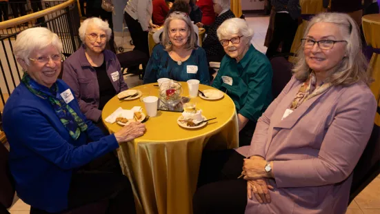 Community members enjoy refreshments during the 2024 Feast of Saint Joseph reception