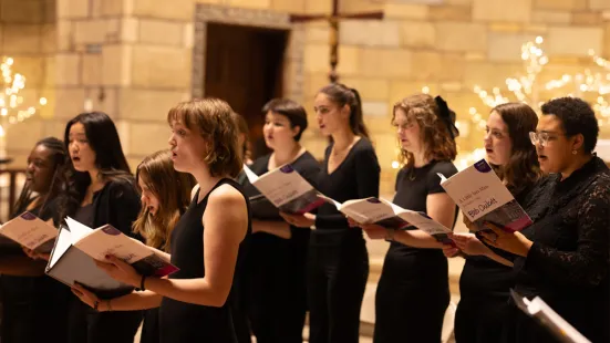The choir sings during the Feast of Saint Catherine prayer service.