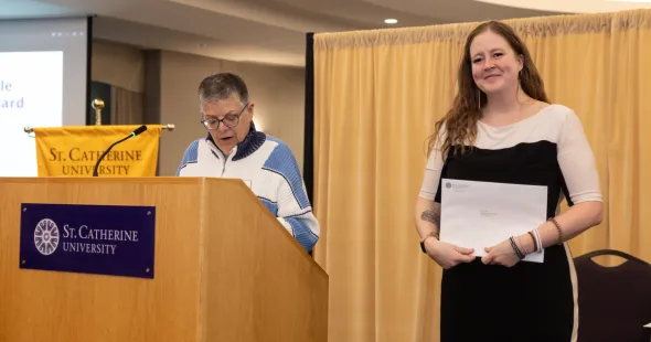 Meghan Wolfe, Mary Alice Muellerleile Leadership Award recipient