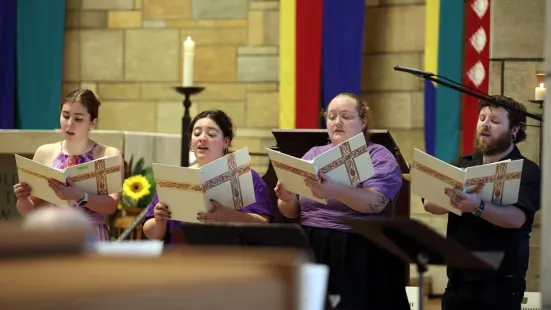 Members of the choir sing in the Chapel.