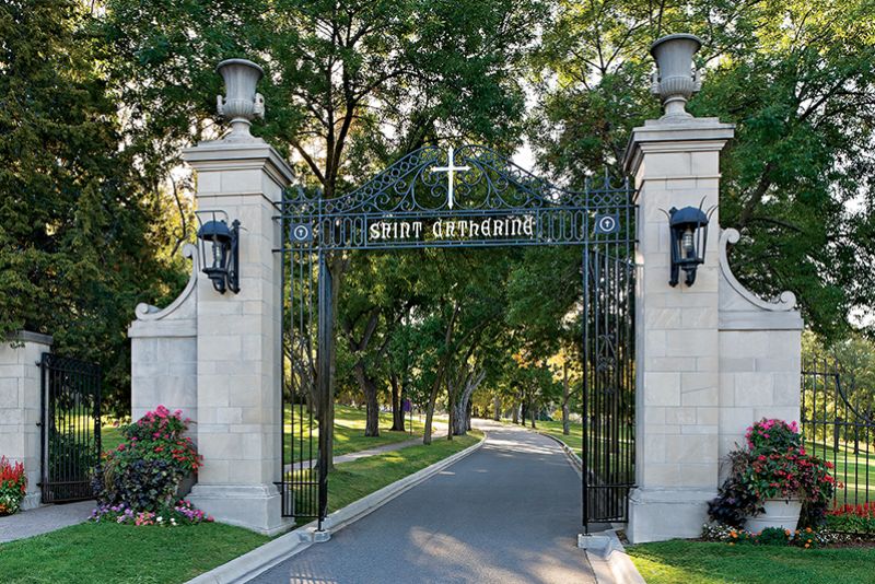 Front gates of St. Catherine University campus