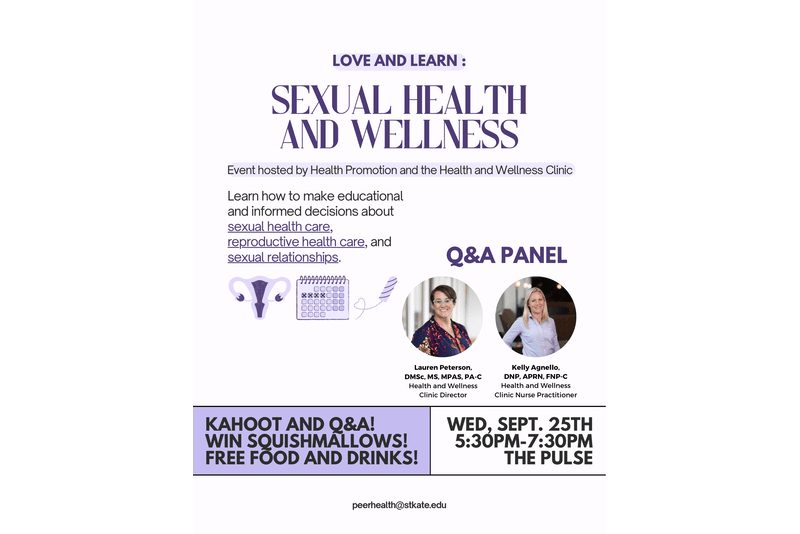 love and learn sexual health and wellness flyer