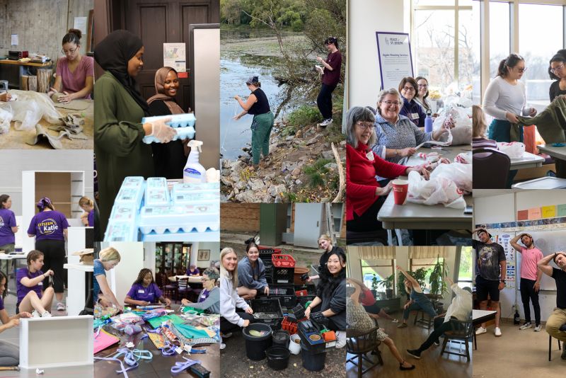 A collage of multiple photos from different community events.