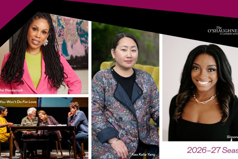 Collage of O'Shaughnessy 2026–27 performers.