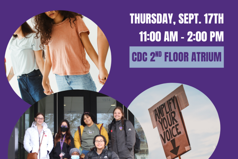 Advocacy and Action Fair: Reflect on the change you want to see before the general election. Thursday, Sept. 17, 11:00 AM–2:00 PM, CDC 2nd Floor Atrium. Presented by St. Catherine University Office of Scholarly Engagement.