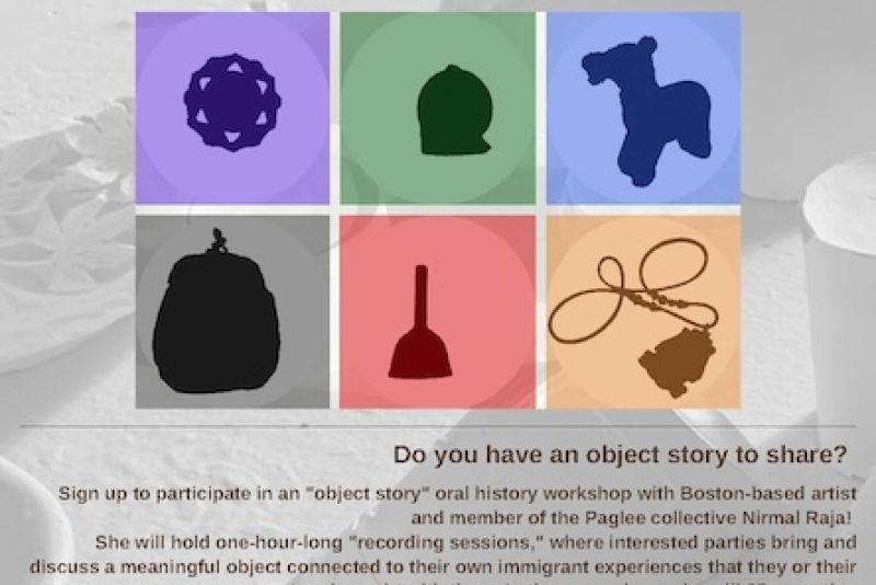 Amaanat object-story oral history workshop exploring family heirlooms, memory, migration, and the objects immigrants carry. Monday, October 19, 2026, in Visual Arts Building, Room 108 at St. Catherine University. Participants are invited to bring an object connected to their immigrant experience; QR codes provide archive access and registration.
