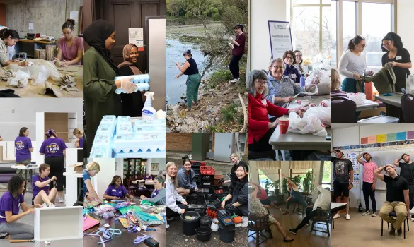 A collage of multiple photos from different community events.