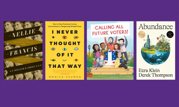 Four book covers in a row