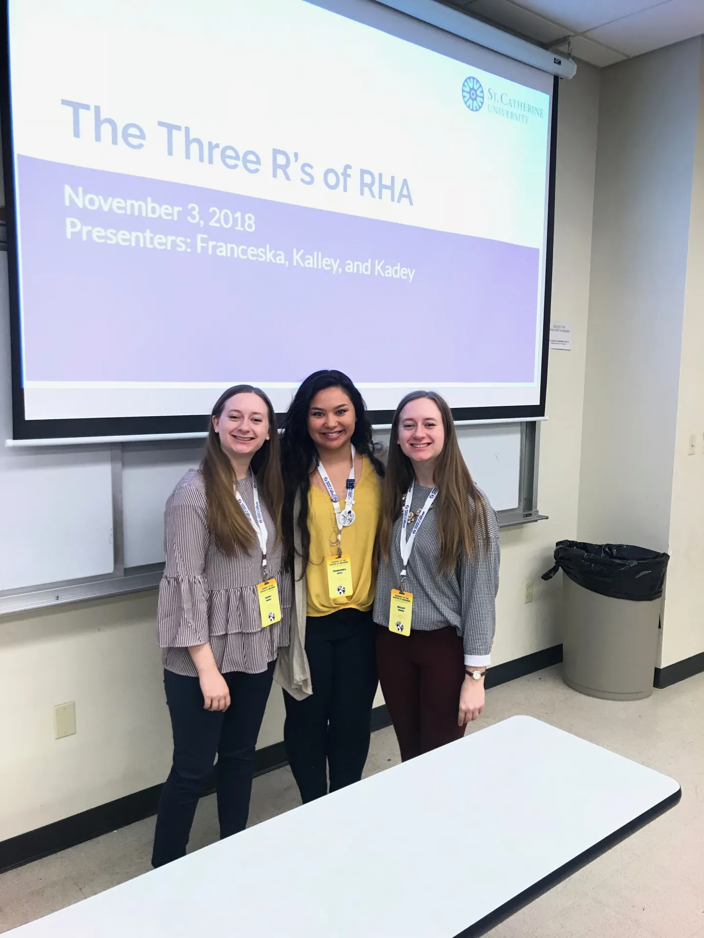 Kadey Seeger '19, Franceska Moua '20, Kalley Seeger '19