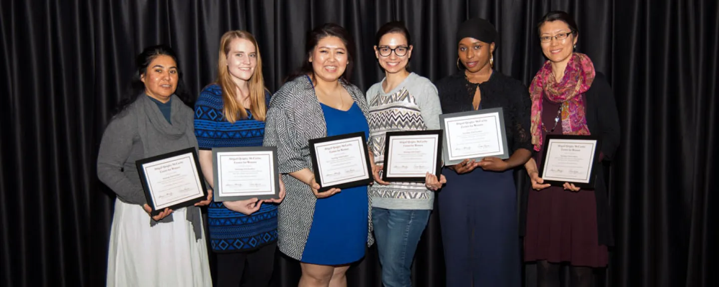 Community members recognized for leadership and women-centered research, creative work