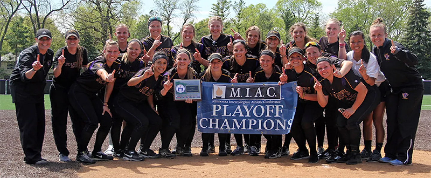 St. Kate's won the first MIAC Softball Playoff Championship in program history - May 2017