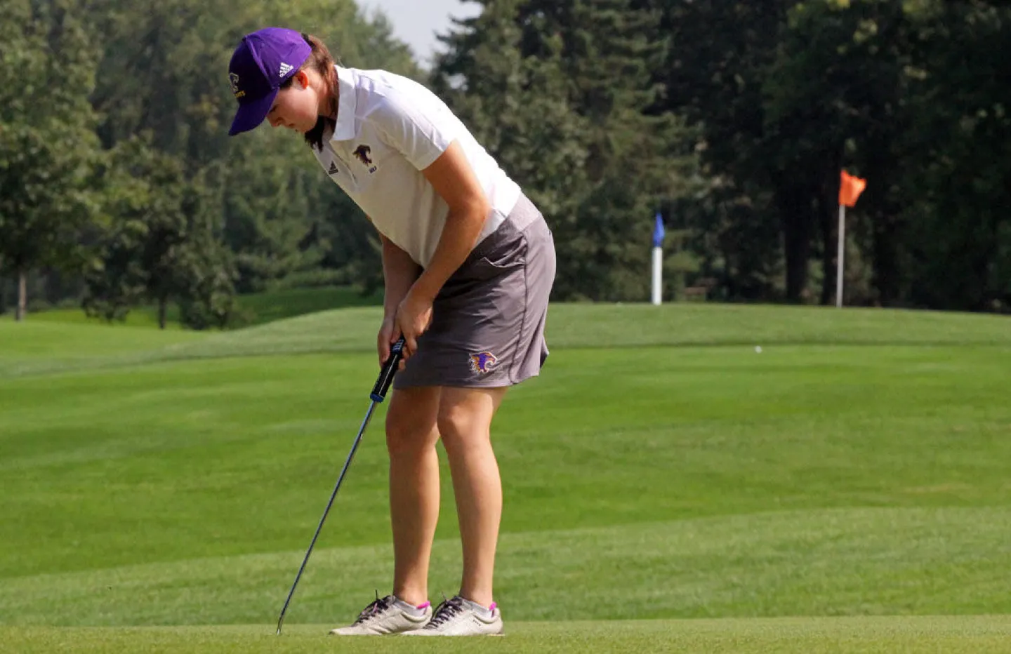 Athlete of the Week (September 11, 2017): Sydney Busker '19 made history on the opening day of the Wartburg Invitational, as she became the first golfer in program history to shoot under par in a single round of a tournament. Photo by Kylie Macziewski '18