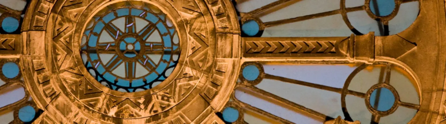 Picture of the rose window from the chapel